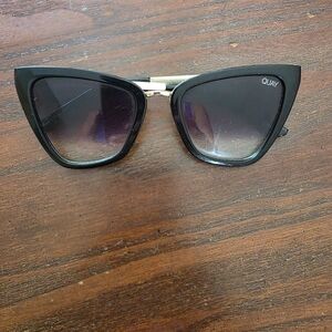 Quay Australia Black Cat-Eye Sunglasses